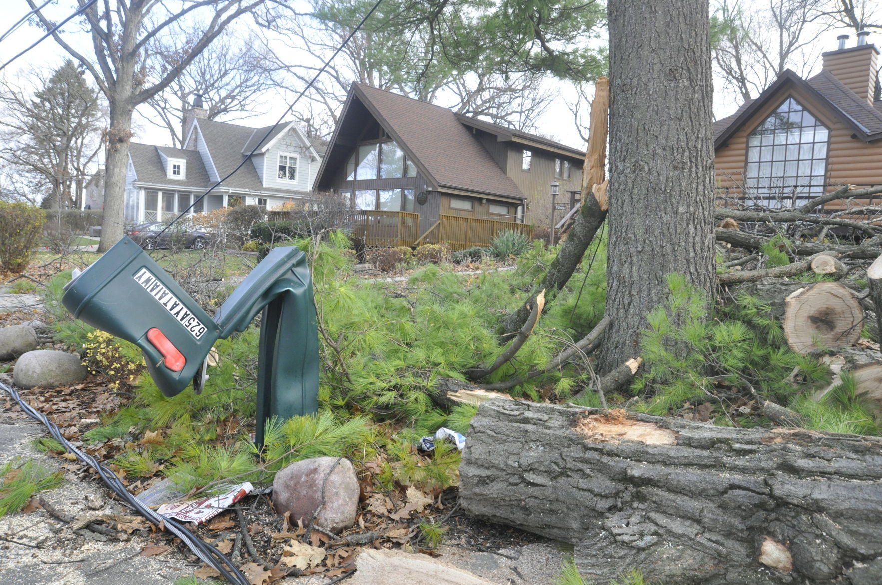 Damaged mailbox